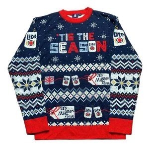 Miller Lite Ugly Christmas Knit Sweater, Size Large, Brand New